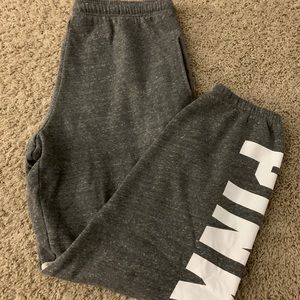 PINK color block sweats. Size large.